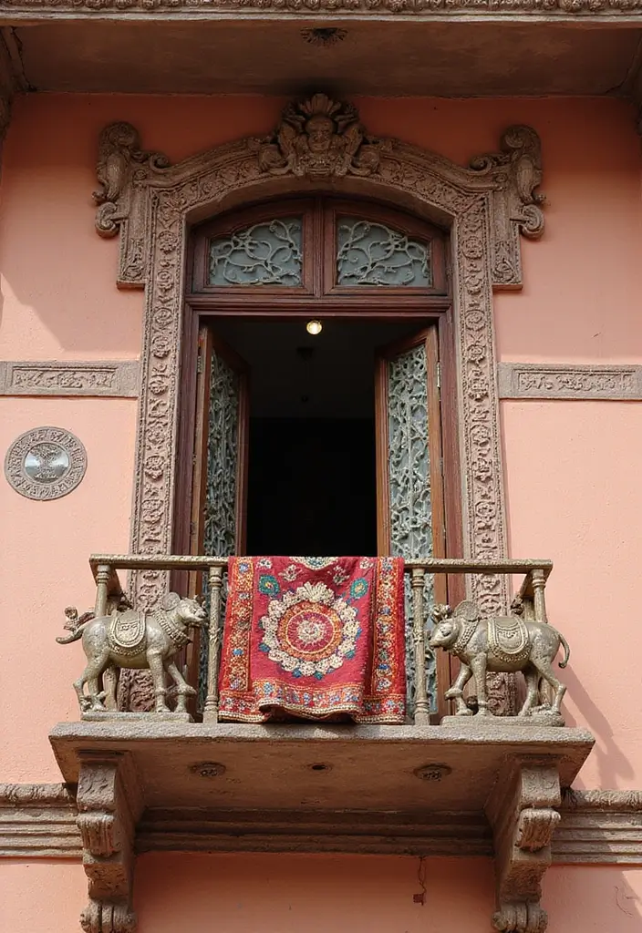 30 Indian Balcony Decor Ideas Full of Culture and Charm 24 30 Indian Balcony Decor Ideas Full of Culture and Charm - 24. Cultural Symbolism in Decor