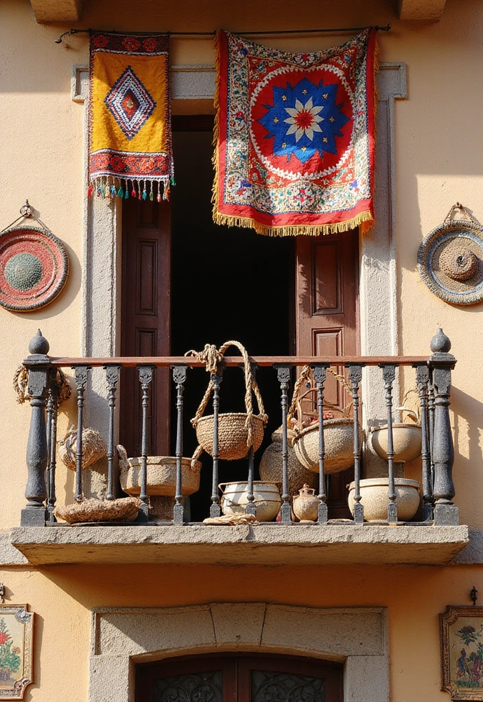 30 Indian Balcony Decor Ideas Full of Culture and Charm 6 30 Indian Balcony Decor Ideas Full of Culture and Charm - 6. Decorative Wall Hangings