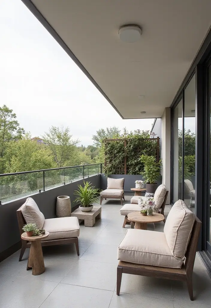 30 Luxury Balcony Inspirations That Feel Like a Resort 2 30 Luxury Balcony Inspirations That Feel Like a Resort - 2. Modern Minimalist