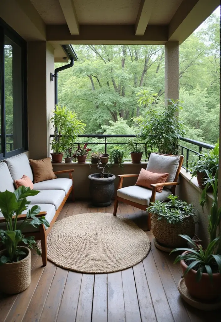 30 Luxury Balcony Inspirations That Feel Like a Resort 28 30 Luxury Balcony Inspirations That Feel Like a Resort - 28. Personal Zen Corner