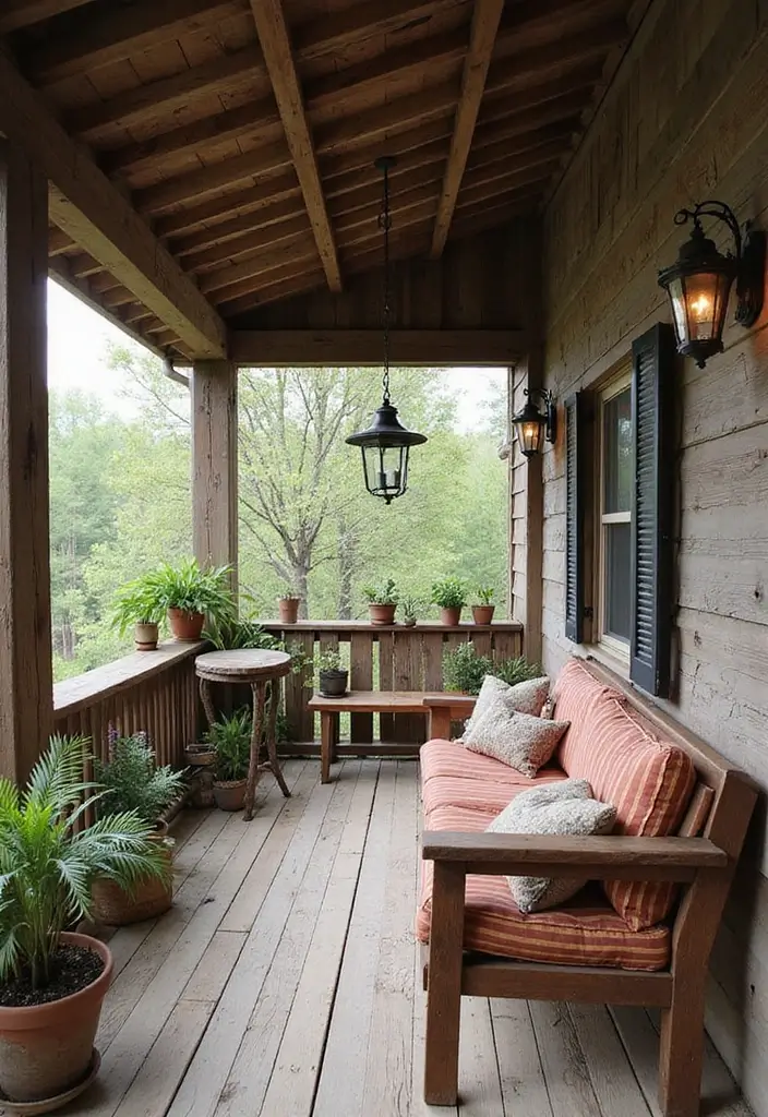 30 Luxury Balcony Inspirations That Feel Like a Resort 7 30 Luxury Balcony Inspirations That Feel Like a Resort - 7. Rustic Charm