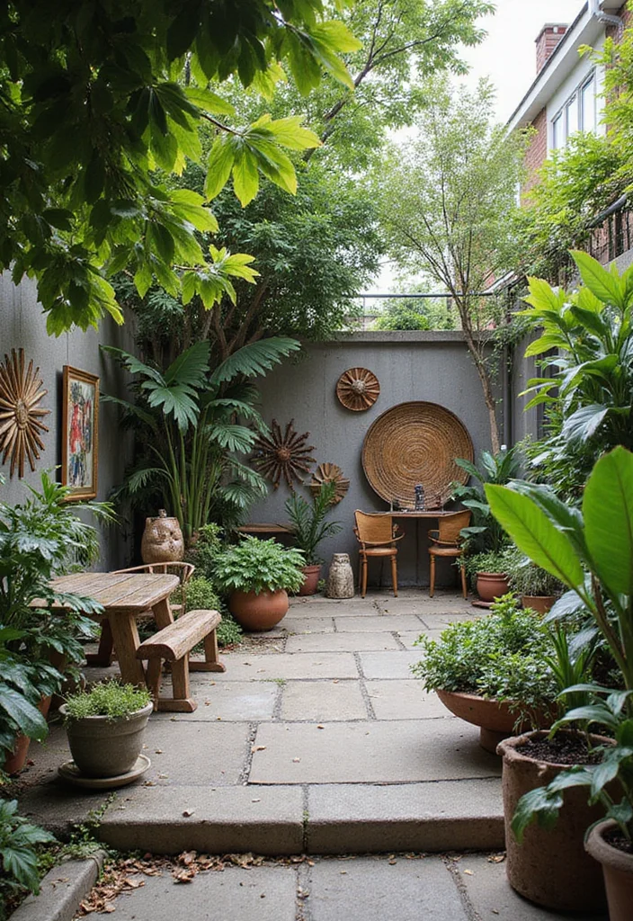 12 Apartment Backyard Ideas for Compact Smart Outdoor Living - 11. Artistic Touches