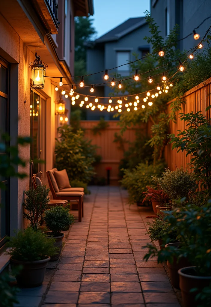 12 Apartment Backyard Ideas for Compact Smart Outdoor Living - 4. Garden Lighting