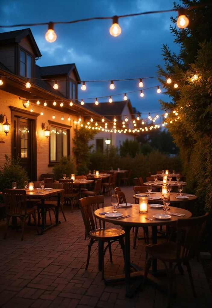 12 Backyard Ideas Lights for Warm Inviting Nighttime Glow 45 12 Backyard Ideas Lights for Warm Inviting Nighttime Glow - 5. Festive String Lights Overhead