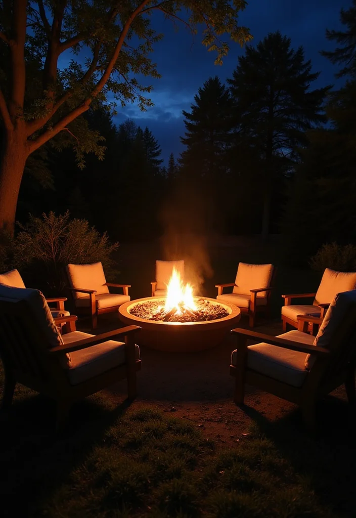 12 Backyard Ideas Lights for Warm Inviting Nighttime Glow 67 12 Backyard Ideas Lights for Warm Inviting Nighttime Glow - 7. Fire Pit Illuminations