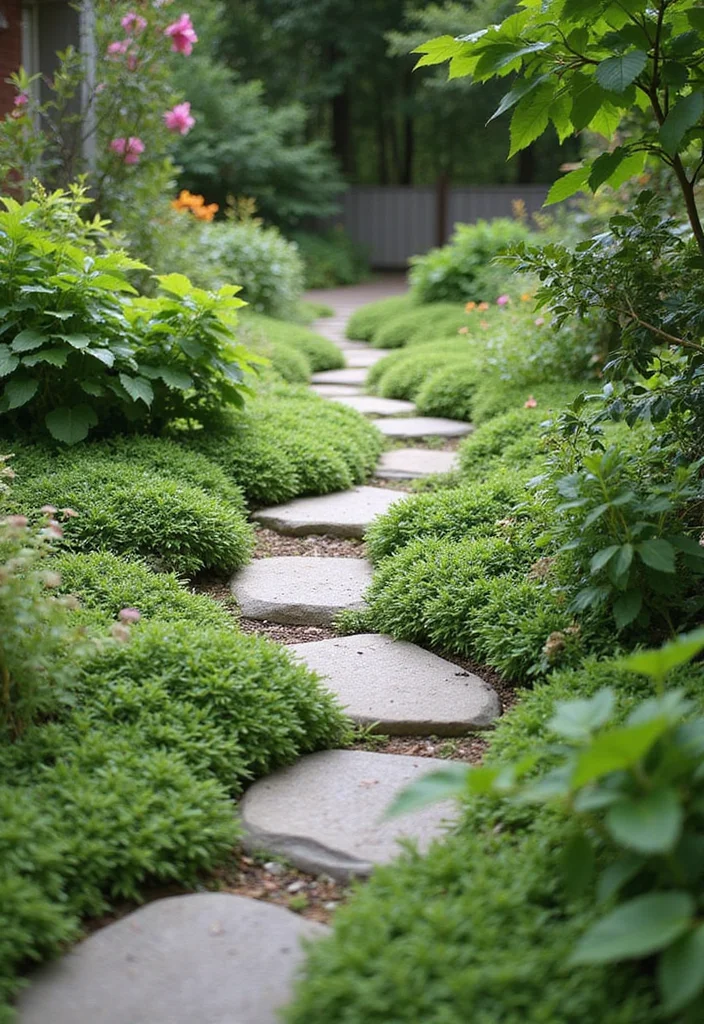 12 Backyard Pavement Ideas for Clean Durable Low Upkeep Style 122 12 Backyard Pavement Ideas for Clean Durable Low Upkeep Style - 12. Living Pathways