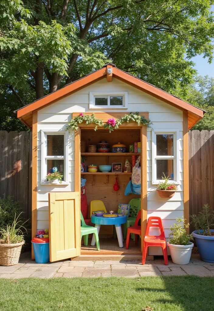 12 Backyard Shed Ideas for Practical Storage and Extra Space - 10. Shed for Kids’ Play Area