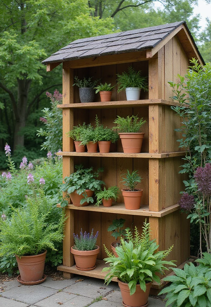 12 Backyard Shed Ideas for Practical Storage and Extra Space - 3. Vertical Garden Shed