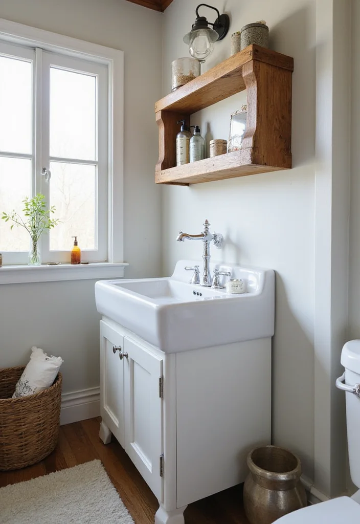 12 Bathroom Sinks Ideas for Stylish Functional Everyday Use - 4. Farmhouse Apron Sink