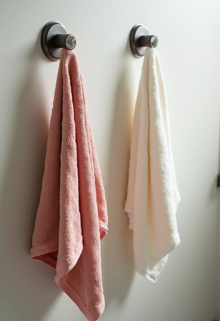 12 Bathroom Towel Hanging Ideas for Practical Clean Organization - 10. Decorative Towel Rings