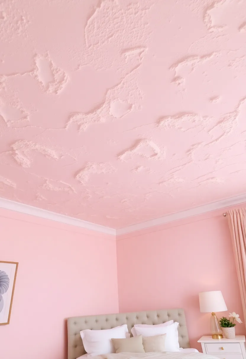 12 Bedroom Ceiling Ideas for Stylish Unexpected Design 12 12 Bedroom Ceiling Ideas for Stylish Unexpected Design - 2. Textured Plaster Finish