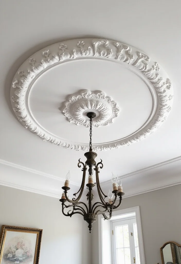 12 Bedroom Ceiling Ideas for Stylish Unexpected Design 45 12 Bedroom Ceiling Ideas for Stylish Unexpected Design - 5. Ceiling Medallions