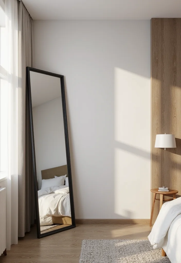 12 Bedroom Mirror Ideas for Bright Spacious Reflections - 1. Full-Length Wonders