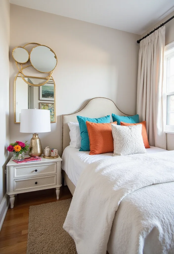 12 Bedroom Mirror Ideas for Bright Spacious Reflections - 9. Mirror Décor Accessories