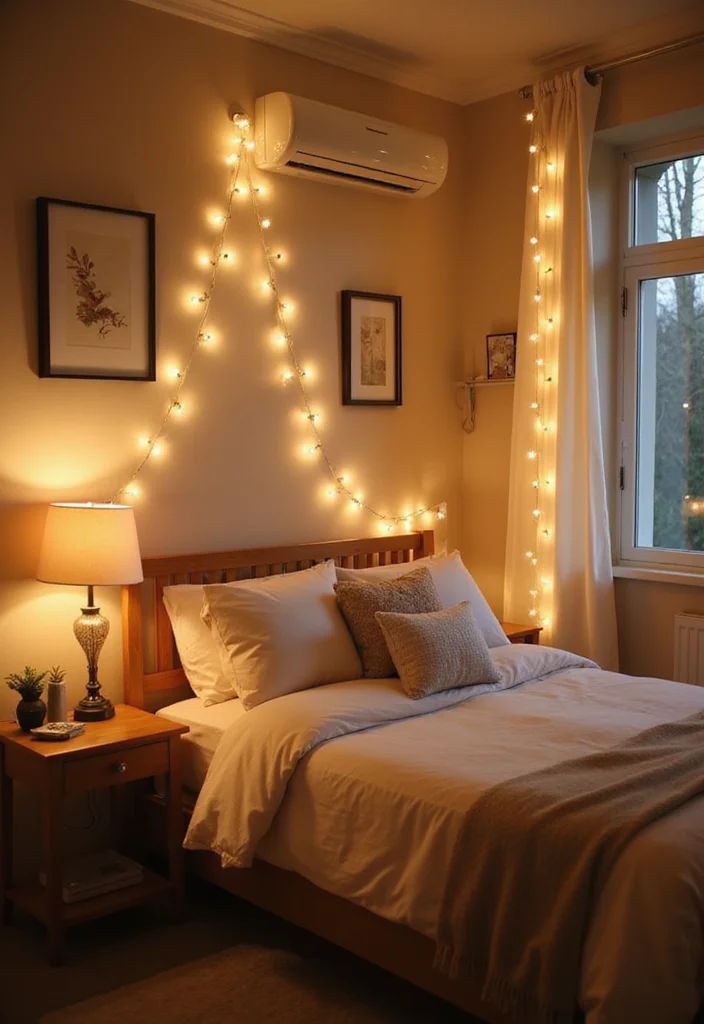 12 Beige Bedroom Ideas for Warm Neutral Relaxing Comfort - 3. Warm Lighting for a Relaxing Ambiance