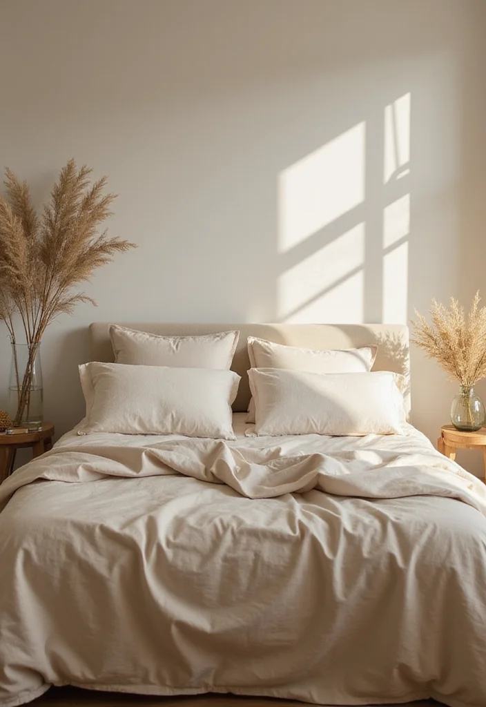 12 Beige Bedroom Ideas for Warm Neutral Relaxing Comfort - 5. Eco-Friendly Fabrics for Bedding