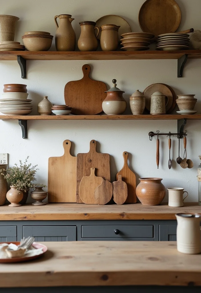 12 Brick Wall Kitchen Ideas for Warm Textured Industrial Charm - 11. Rustic Accessories and Decor