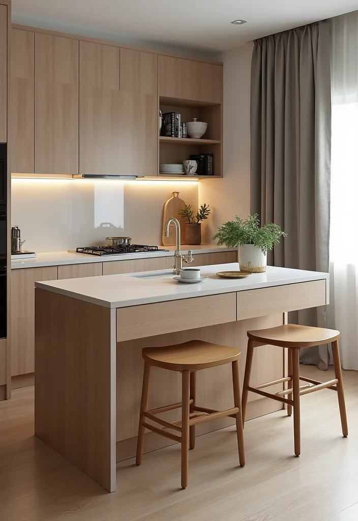 12 Dorm Kitchen Ideas for Compact Smart College Living - 2. Multifunctional Kitchen Island