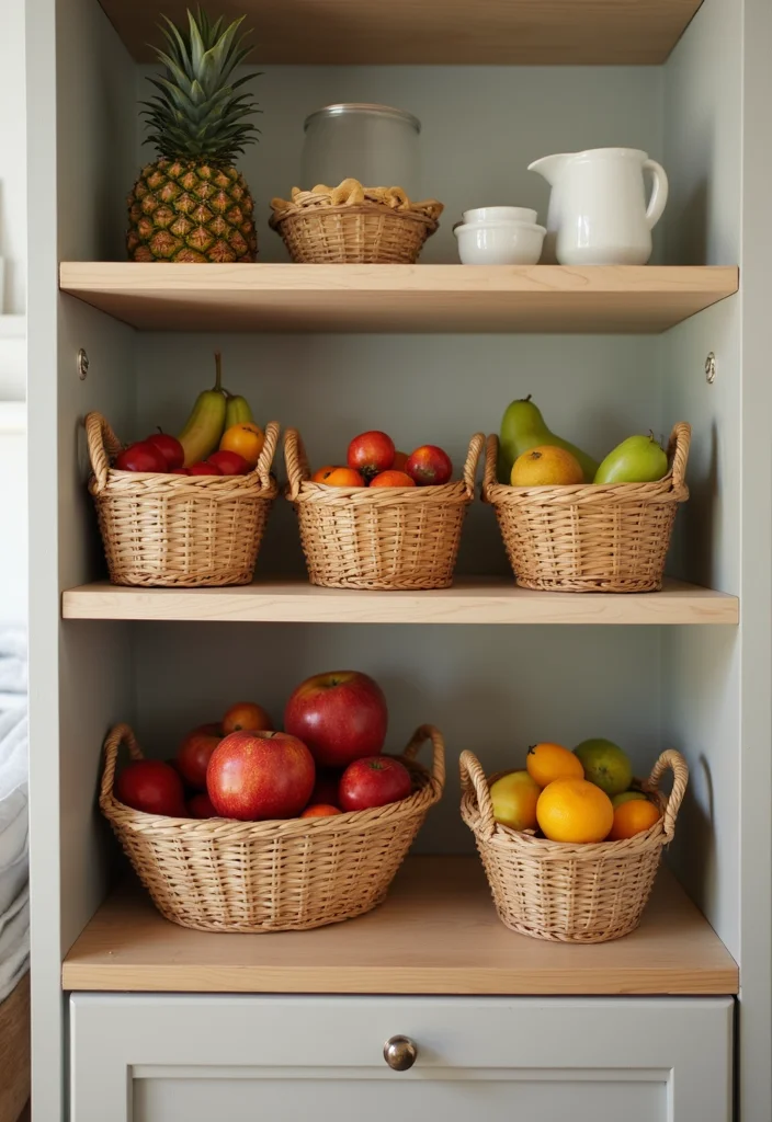 12 Dorm Kitchen Ideas for Compact Smart College Living - 3. Under-Shelf Baskets