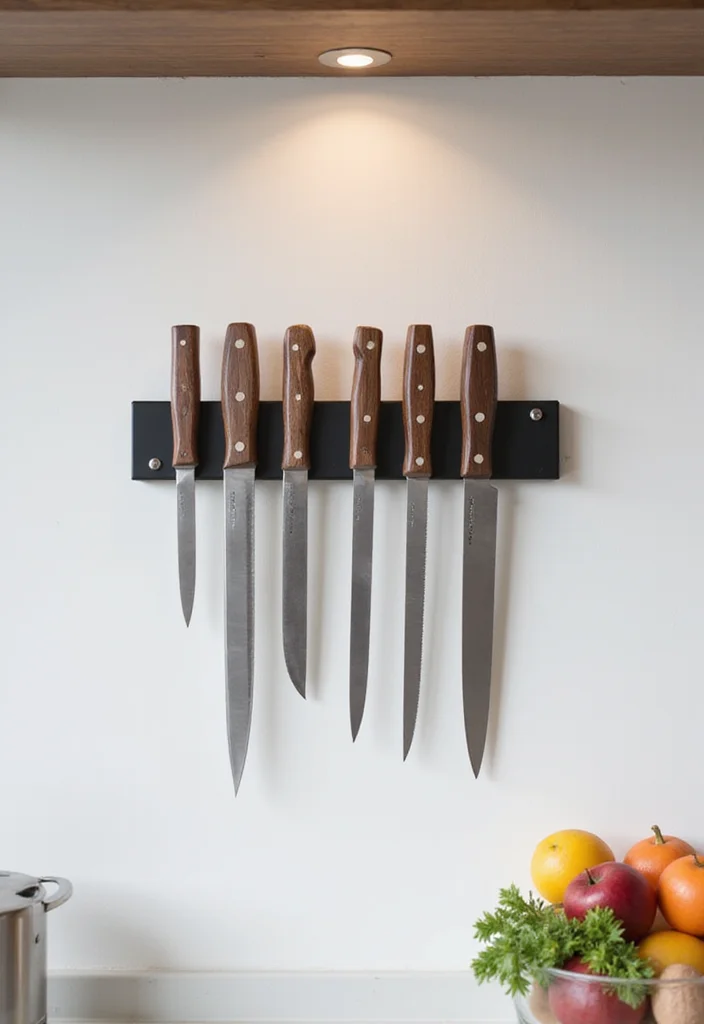 12 Dorm Kitchen Ideas for Compact Smart College Living - 7. Magnetic Knife Strip