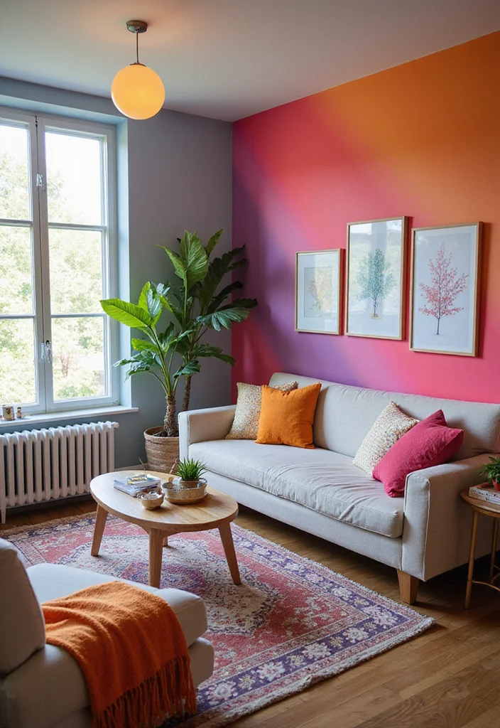 12 Dorm Living Room Ideas for Cute Practical Shared Spaces - 3. Colorful Accent Walls