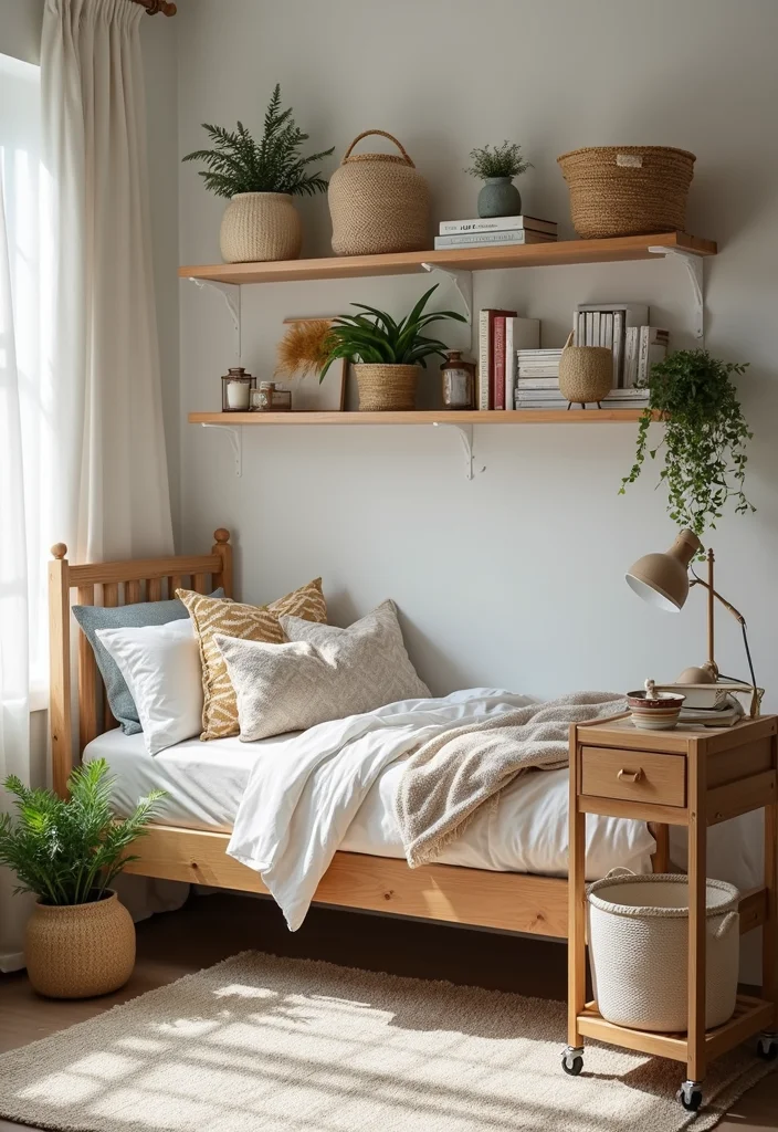 12 Dorm Living Room Ideas for Cute Practical Shared Spaces - 6. Stylish Storage Solutions