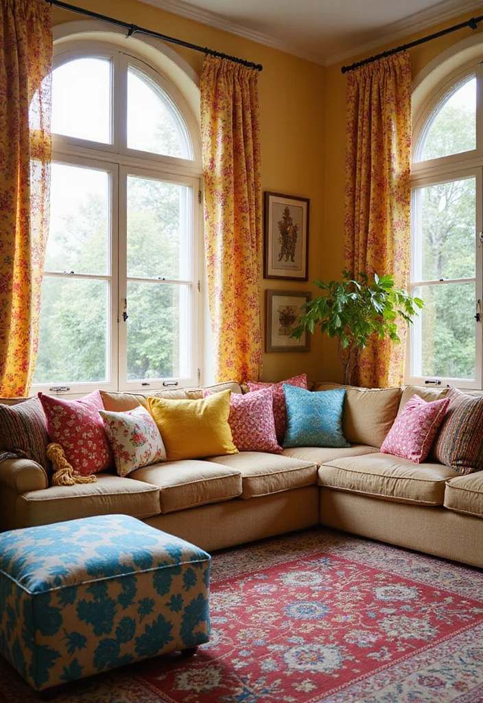 12 IKEA Living Room Ideas for Affordable Stylish Modular Design - 6. Colorful Accents