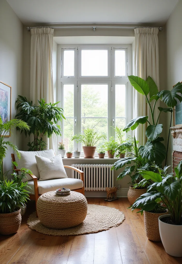 12 IKEA Living Room Ideas for Affordable Stylish Modular Design - 9. Nature-inspired Touches