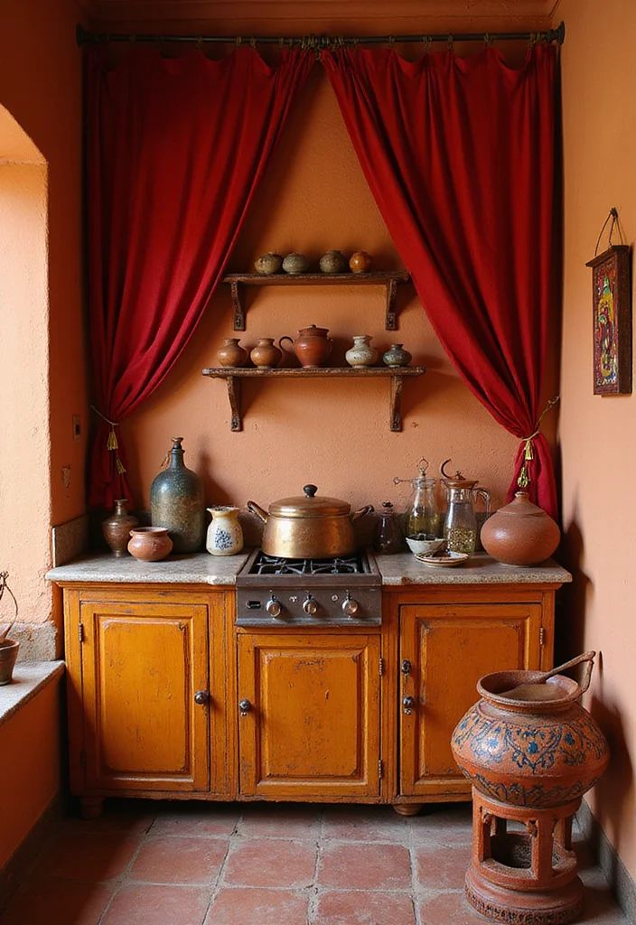 12 Indian Kitchen Ideas for Practical Warm Flavorful Design - 1. Warm Color Palettes