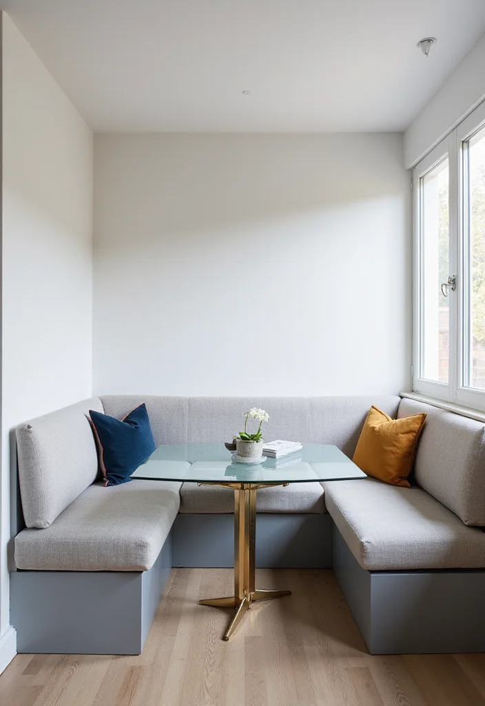 12 Kitchen Banquette Ideas for Cozy Dining and Extra Seating - 3. Modern Minimalism