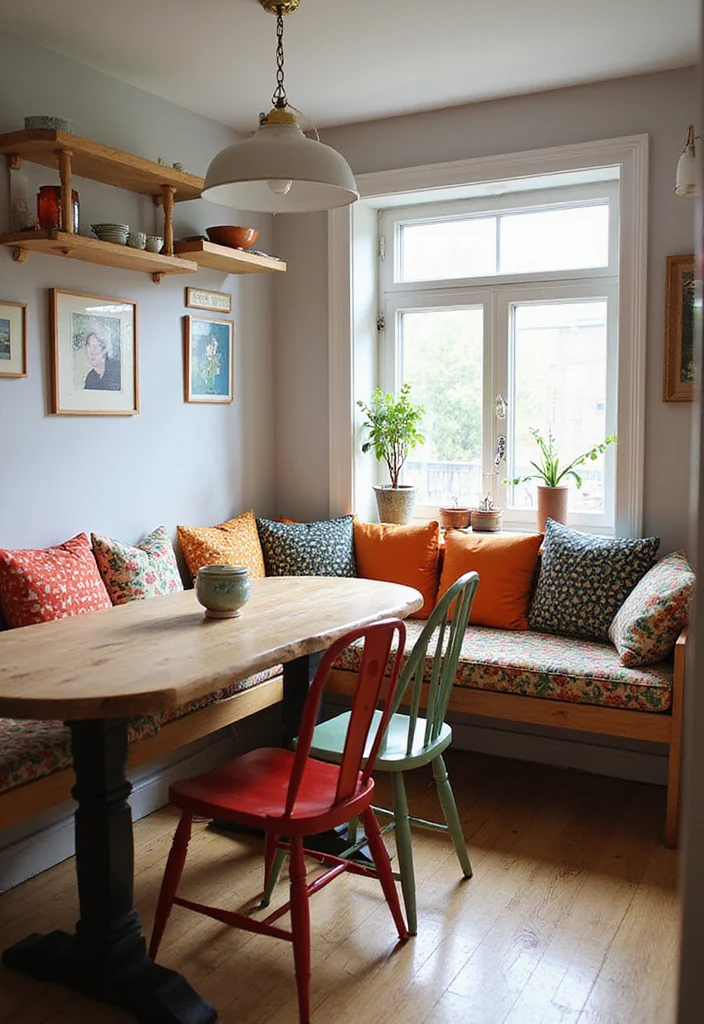 12 Kitchen Banquette Ideas for Cozy Dining and Extra Seating - 9. Eclectic Mix