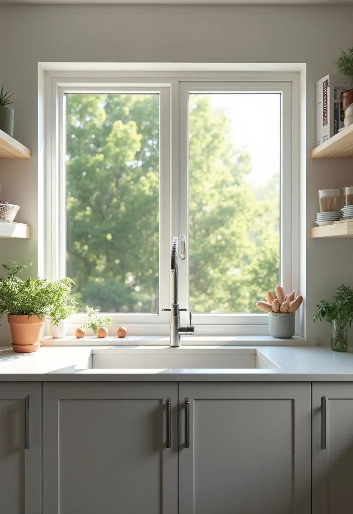 12 Kitchen Sink Window Ideas for Bright Fresh Natural Light - 9. Dual-Pane Windows for Energy Efficiency