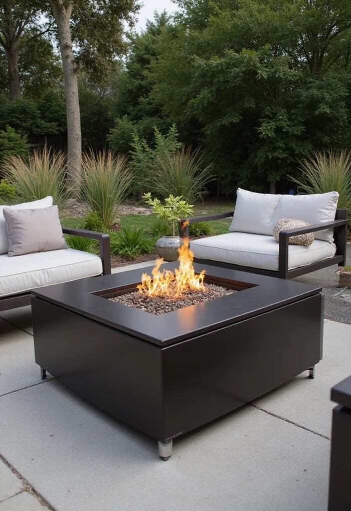 12 Modern Firepits Backyard Ideas for Sleek Warm Evenings - 3. Eco-Friendly Bioethanol Fire Pit