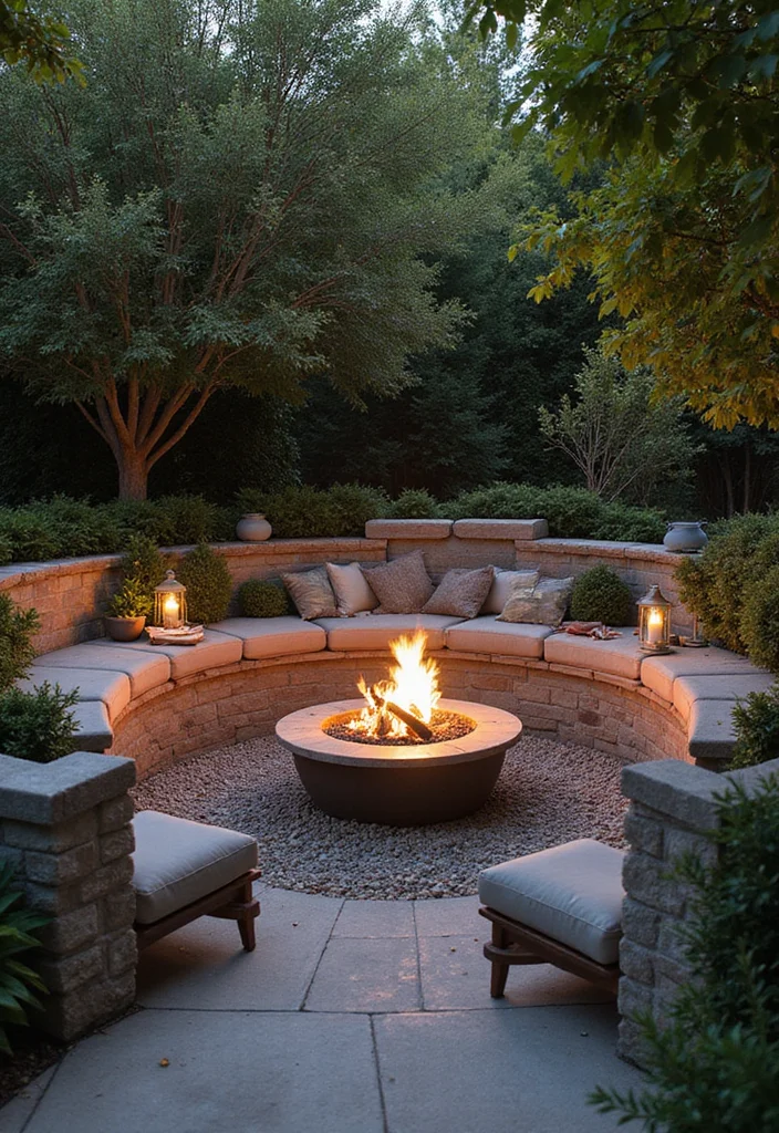 12 Modern Firepits Backyard Ideas for Sleek Warm Evenings - 4. Sunken Fire Pit Lounge
