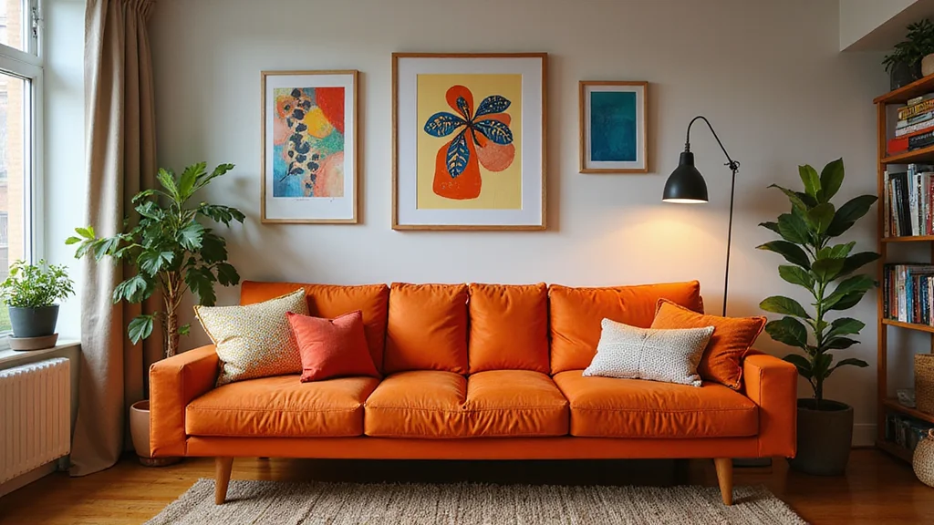 12 Orange Sofa Living Room Ideas for Bright Bold Energetic Style
