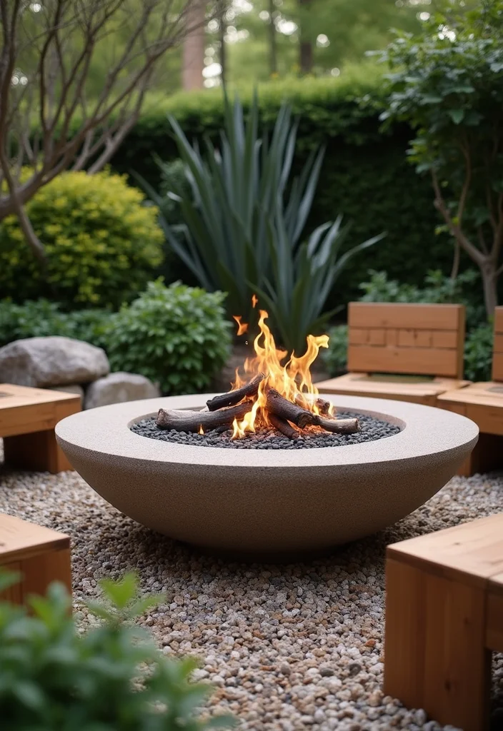 12 Simple Backyard Fire Pit Ideas for Cozy Relaxing Nights 34 12 Simple Backyard Fire Pit Ideas for Cozy Relaxing Nights - 4. Fire Pit with Gravel Surround