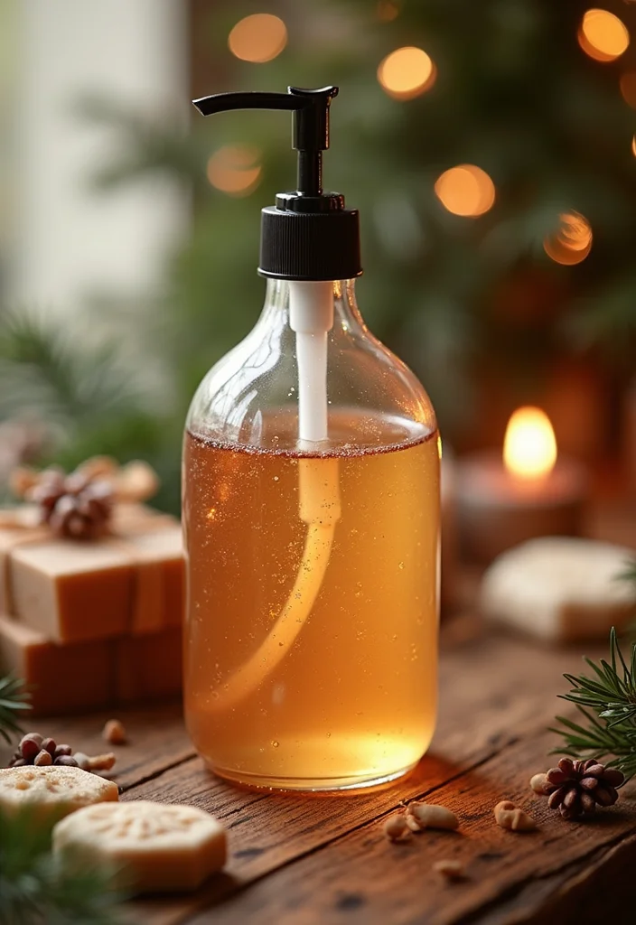 14 Bathroom Christmas Decor Ideas for Festive Cheerful Style - 8. Natural Soap Dispensers