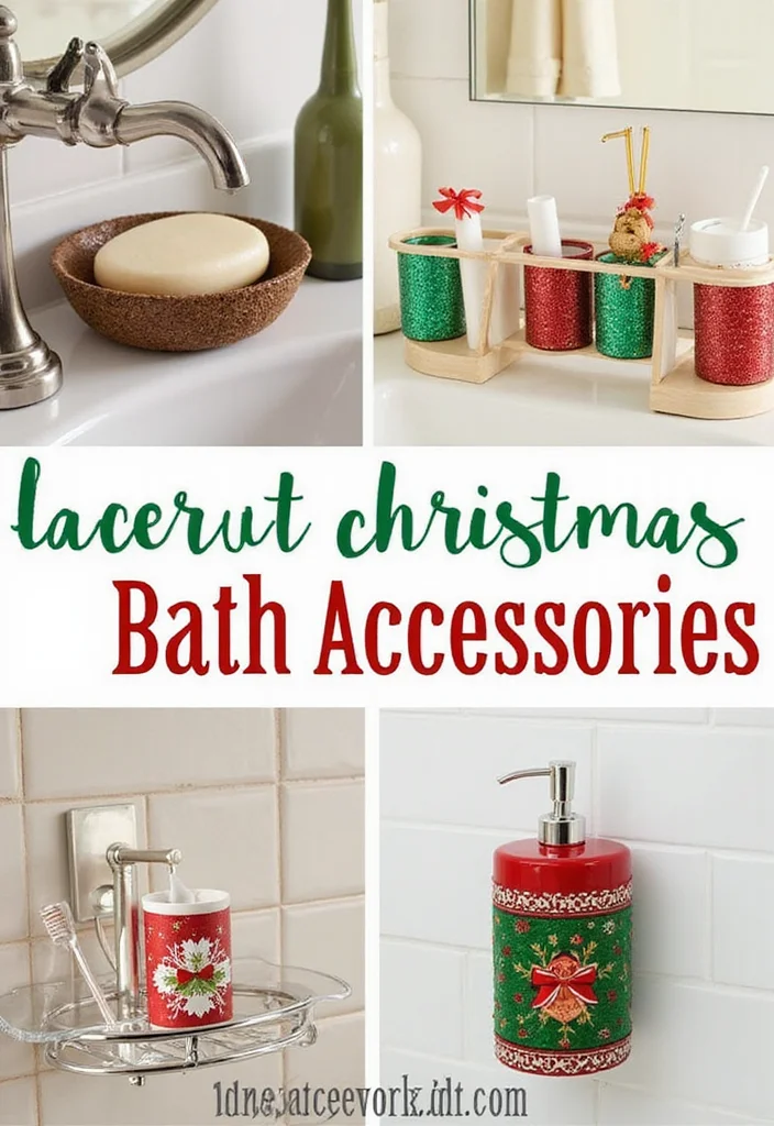 14 Bathroom Christmas Decor Ideas for Festive Cheerful Style - 9. Christmas-Themed Bath Accessories