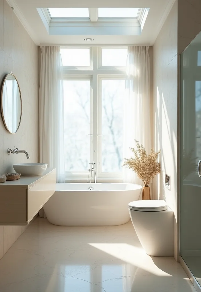 14 Beach Bathroom Ideas for Breezy Calm Coastal Style - 4. Natural Light and Ventilation