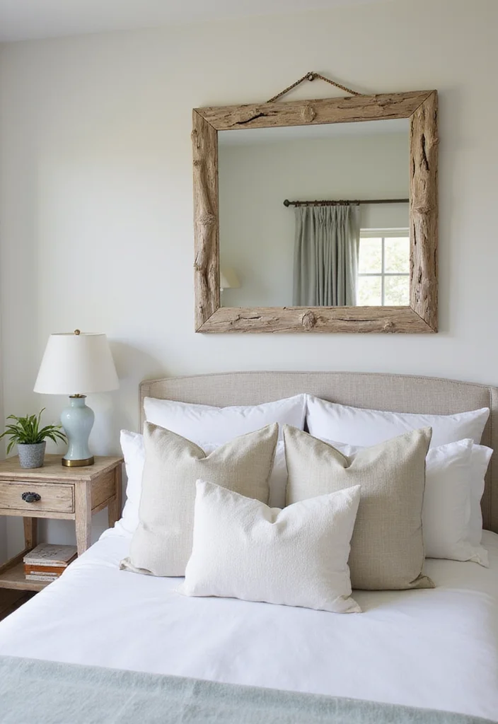 14 Beach Bedroom Ideas for Breezy Light Coastal Calm - 10. Reflective Surfaces