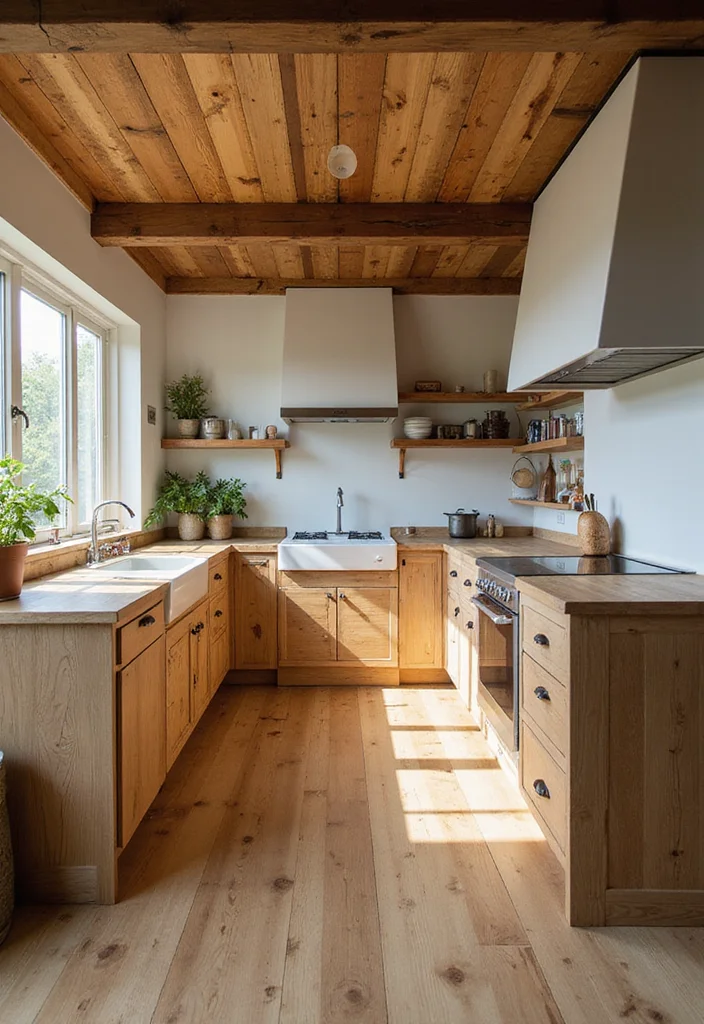 14 Big Kitchen Ideas for Open Airy Functional Cooking Space - 11. Sustainable Flooring Options
