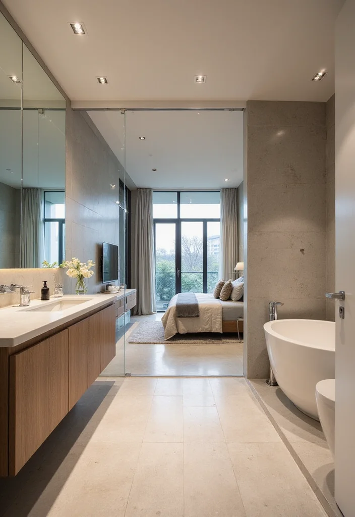 14 En Suite Bathroom Ideas for Comfortable Private Retreats - 12. Open Concepts