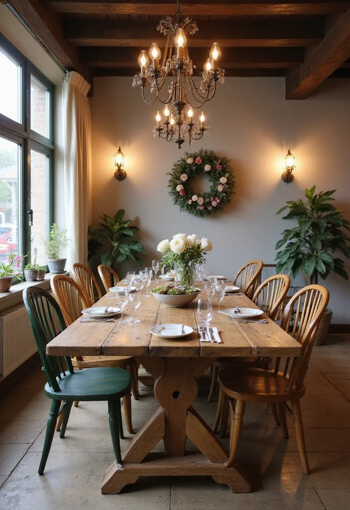 14 French Country Kitchen Ideas for Soft Rustic Romantic Charm - 10. Charming Dining Areas