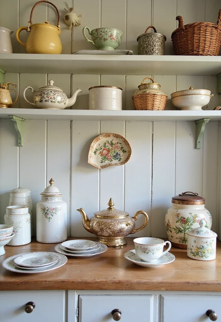 14 French Country Kitchen Ideas for Soft Rustic Romantic Charm - 3. Vintage Kitchen Accessories