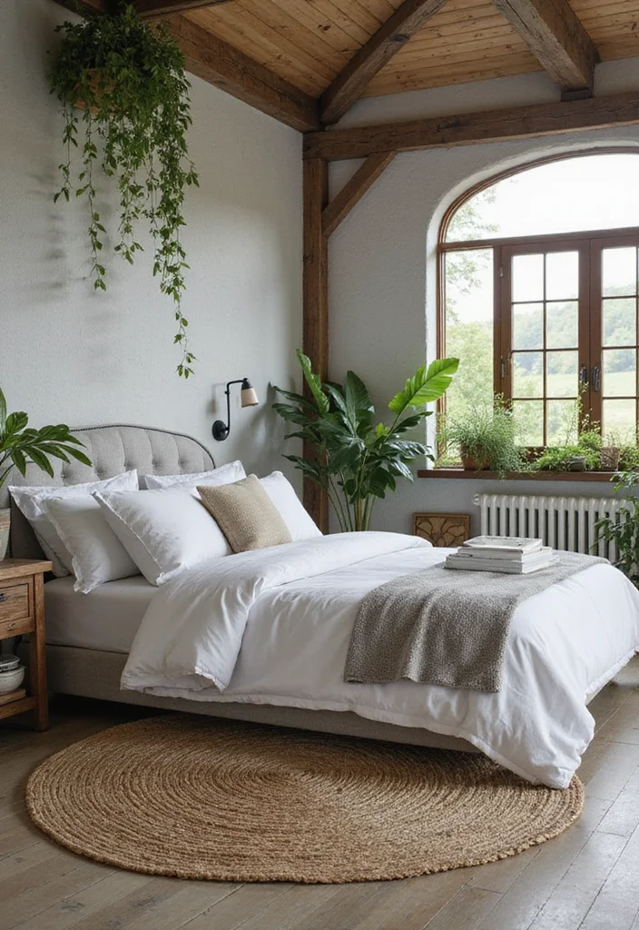 14 Grey and White Bedroom Ideas for Clean Calm Modern Neutrals - 4. Nature-Inspired Calm