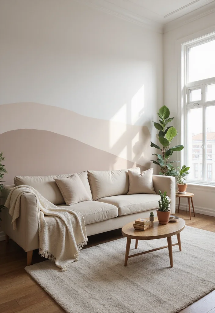 14 Living Room Accent Wall Ideas for Color, Texture, and Depth - 8. Eco-Friendly Paint Techniques