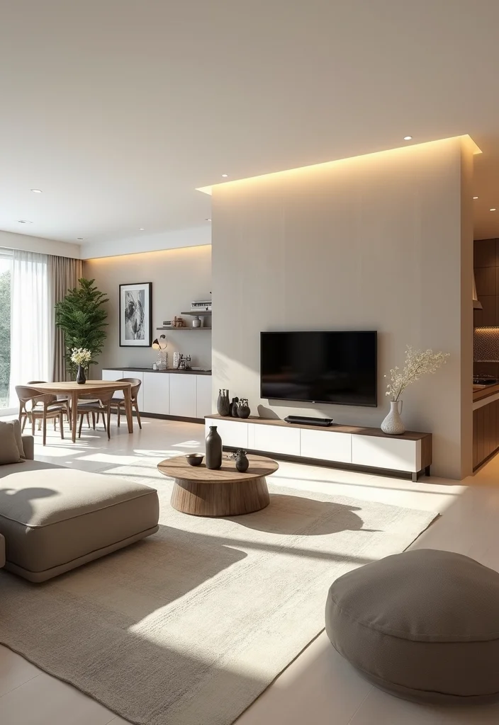 14 Living Room TV Ideas for Clean Stylish Functional Setup - 13. Open Layout Concepts