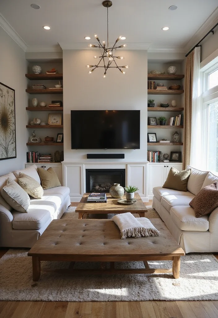 14 Living Room TV Ideas for Clean Stylish Functional Setup - 14. Custom Built-In Seating