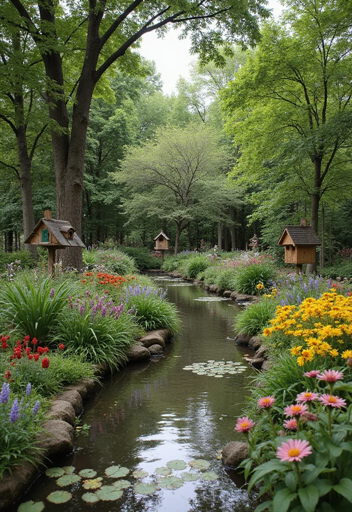 14 Long Backyard Ideas Design for Functional Beautiful Space - 6. Backyard Wildlife Sanctuary