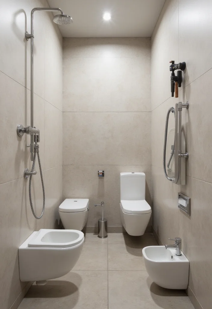 14 Long Narrow Bathroom Ideas for Better Flow and Smart Layouts - 10. Multi-functional Fixtures
